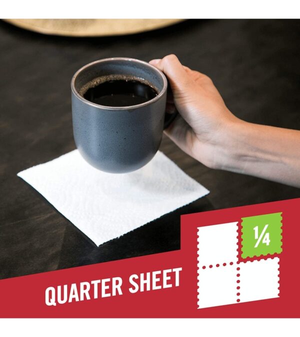 Brawny Tear-A-Square Paper Towels, 16 Double Rolls = 32 Regular Rolls, 3 Sheet Size Options, Quarter Size Sheets