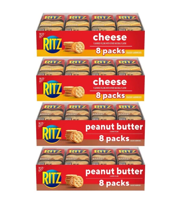 img-f1c3923fd77f4202d29957057f5595f6 RITZ Peanut Butter Sandwich Cracker Snacks and Cheese Sandwich Crackers, Snack Crackers Variety Pack, 32 Snack Packs