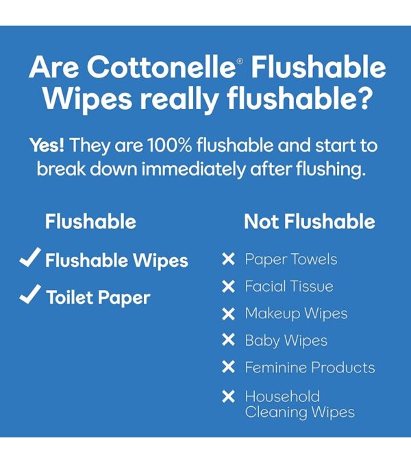 Cottonelle FreshFeel Flushable Wet Wipes, Adult Wet Wipes, 8 Flip-Top Packs, 336 Total Wipes
