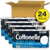 Cottonelle Ultra Clean Toilet Paper with Active CleaningRipples Texture, Strong Bath Tissue, 24 Family Mega Rolls (24 Family Mega Rolls = 132 Regular Rolls), 388 Sheets per Roll, Packaging May Vary