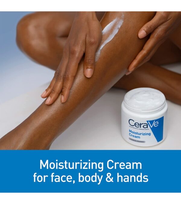CeraVe Moisturizing Cream | Body and Face Moisturizer for Dry Skin | Body Cream with Hyaluronic Acid and Ceramides | Normal | Fragrance Free | 19 Oz | Packages May Vary