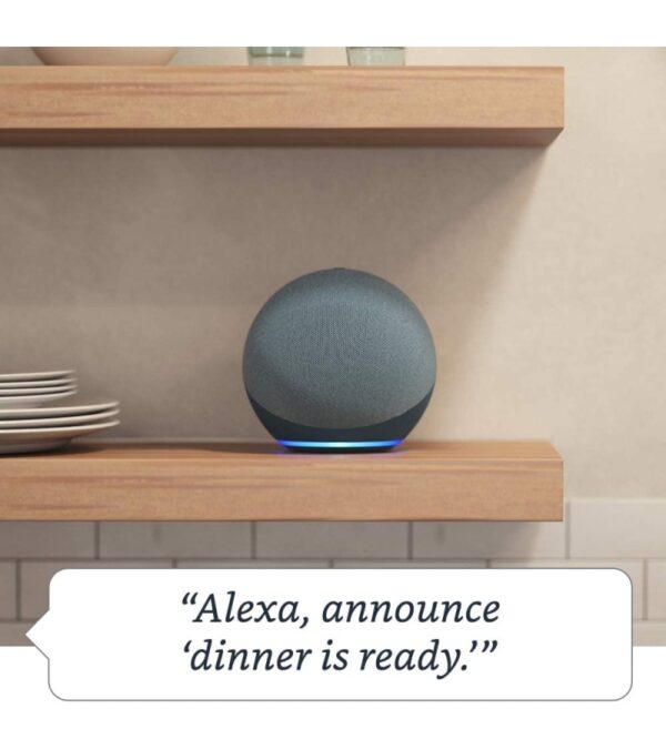Echo (4th Gen) | With premium sound, smart home hub, and Alexa | Charcoal