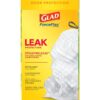 GLAD ForceFlex Tall Kitchen Drawstring Trash Bags, 13 Gallon White Trash Bag for Kitchen Trash Can, Gain Original Scent, Odor Shield, Odor Eliminator, Leak Protection, 110 Count