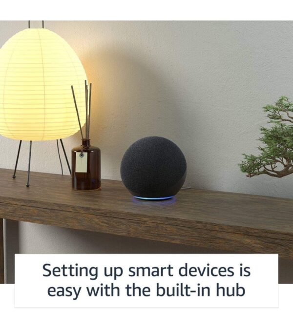 Echo (4th Gen) | With premium sound, smart home hub, and Alexa | Charcoal