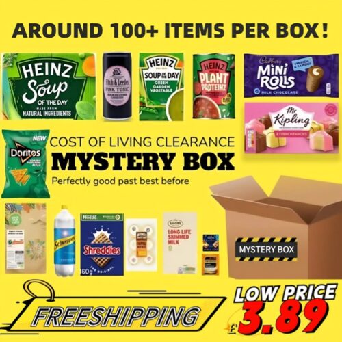 Mystery Grocery Box – Over 100 Items for JUST £3.89!     Expiring Soon, Limited Stock – Get Yours Now with FREE Delivery!