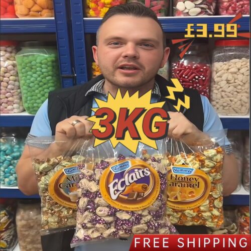 Ultimate Yummy’s Toffee Trio - 3kg Combo: Milk'n Caramel, Chocolate Eclairs & Honey Caramel - Free Shipping & Massive Savings! Indulge in Sweet Bliss Today!