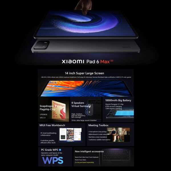 Celebrate the Islamic New Year Limited-Time & Limited-Quantity Deal AED 39.00د.إ：Xiaomi Pad 6 Max 14” Tablet Qualcomm SM8475 Snapdragon 8+, 16GB RAM 1TB ROM Android 13 WiFi6 Bluetooth 5.3