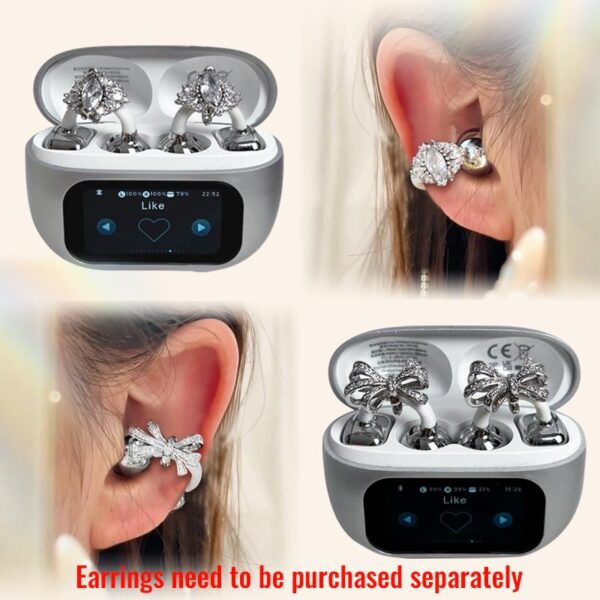 [The New User Exclusive Benefit 99 ]  HYUNDAI M100 LED Screen Anti-loss Headphone AI Noise Reduction With HIFI Sound Bluetooth V5.4 Earphone Open Ear-hook Earbuds