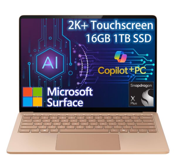Main-01 2025 Microsoft Surface Laptop 7 AI Copilot+ PC for Business (13.8" 2K+ Touchscreen, Snapdragon X Elite (> Intel i7-1355U), 16GB, 2TB SSD) 20-Hr Battery Life, Backlit, Wi-Fi 7, Win 11 Pro, Sapphire