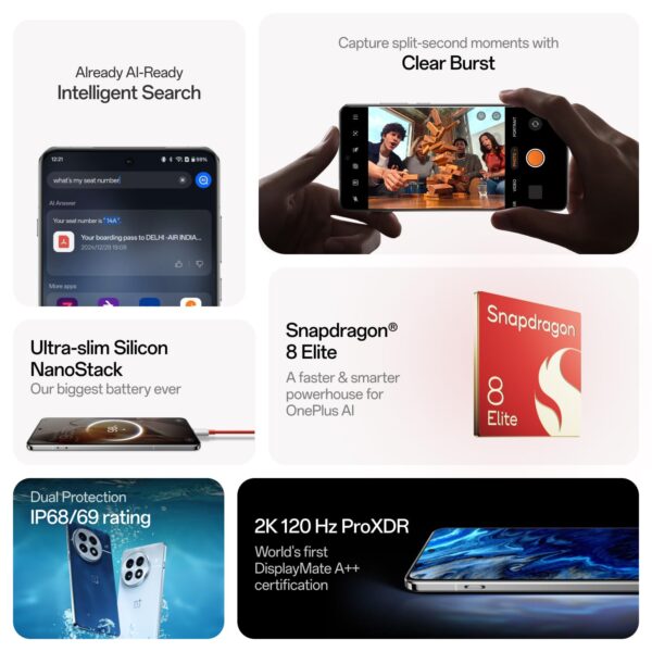 OnePlus 13 | Smarter with OnePlus AI (16GB RAM, 512GB Storage Arctic Dawn)