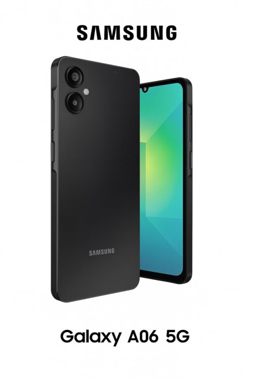 Version 1.0.0 【Clearance Sale】Samsung Galaxy A06 5G | 128GB, 2025 | IP54 Splash Resistant, 6.7" 90Hz Display, Android 15, International Model Factory Unlocked for Global, T-Mobile, Metro | 20W Fast Charger Bundle, Black